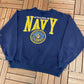 Annapolis Navy Graphic Crewneck | Size X-Large | Vintage 1990s Galt Sand College Blue Sweater |
