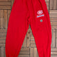 Montreal Canadiens Track Pants | Size Large | Vintage 1990s NHL Hockey Red Sweat Pants |