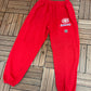 Montreal Canadiens Track Pants | Size Large | Vintage 1990s NHL Hockey Red Sweat Pants |