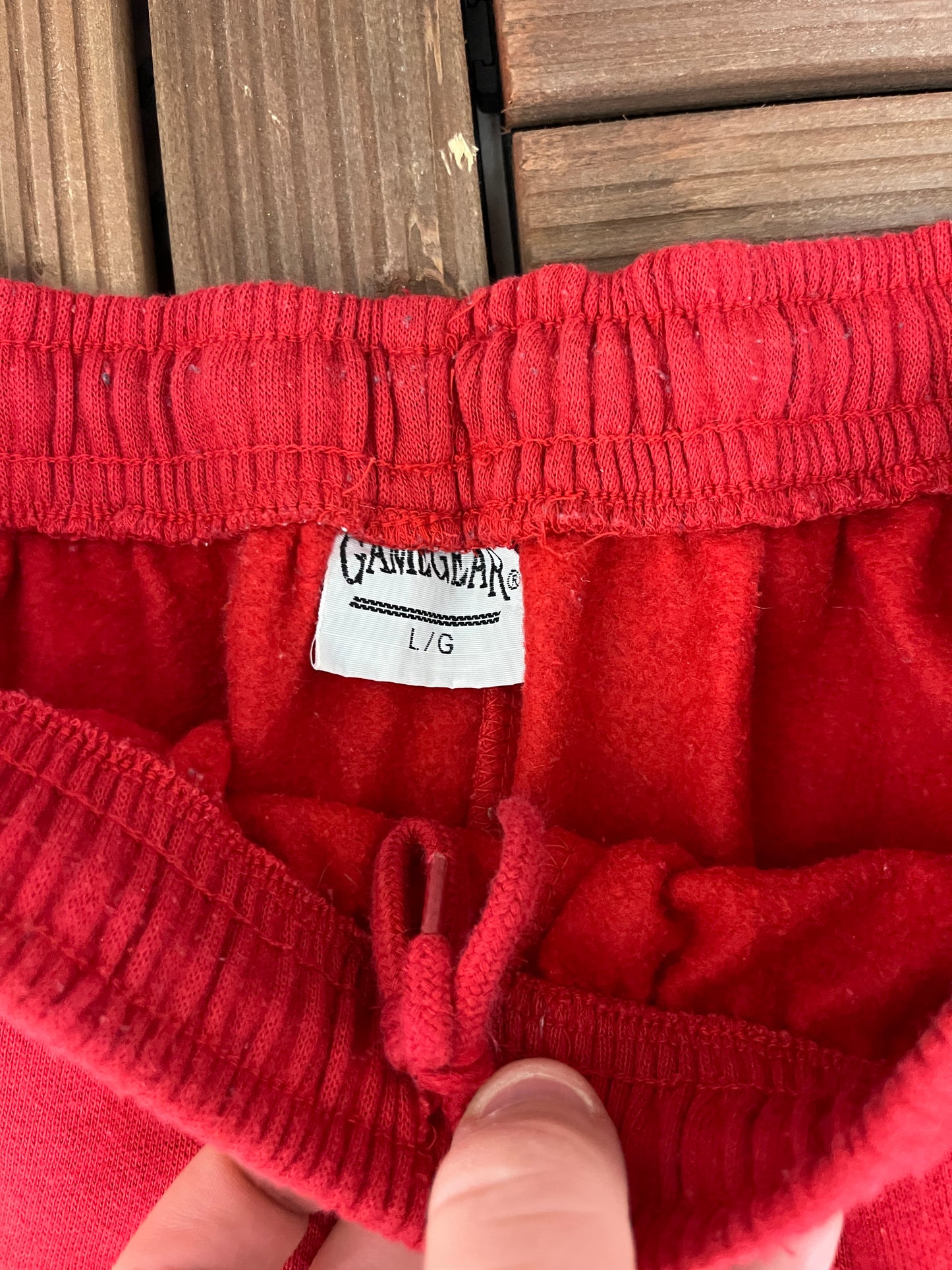 Montreal Canadiens Track Pants | Size Large | Vintage 1990s NHL Hockey Red Sweat Pants |