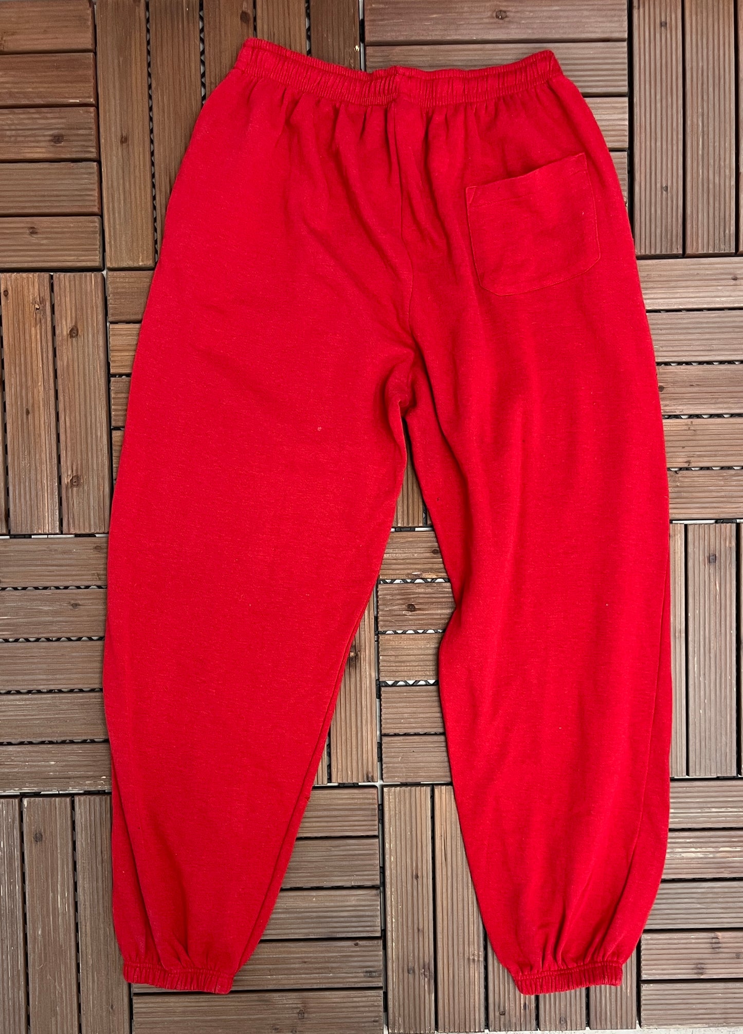 Montreal Canadiens Track Pants | Size Large | Vintage 1990s NHL Hockey Red Sweat Pants |