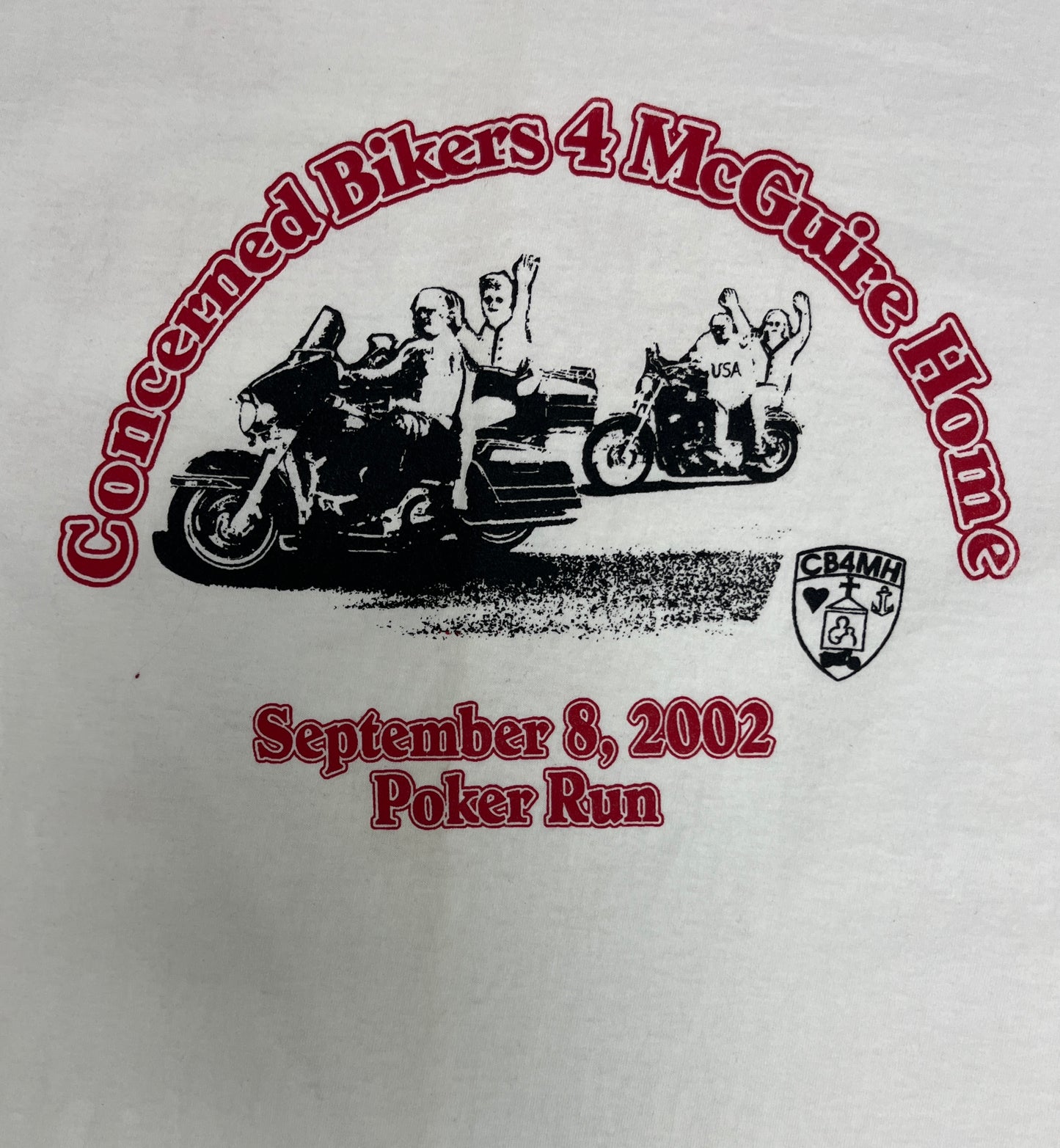 Concerned Bikers 4 McGuire Home Graphic Tee | Size XX-Large | Vintage 2000s Biker White T-Shirt | Made in USA |