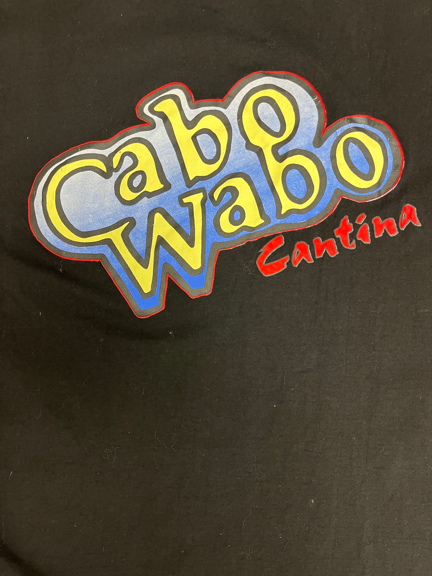 Cabo Wabo Cantina Graphic Tee | Size XX-Large | Vintage 1990s Tourist Promotional Black T-Shirt |