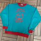 Bytown Chowder & Marching Society Graphic Crewneck | Size X-Large | Vintage 1990s Teal Promotional Sweater |