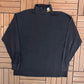 Pittsburgh Steelers Embroidered Graphic Turtleneck | Size Large | Vintage 1990s NFL Football Black T-Shirt |
