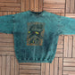 Genoa Bay Designs Abstract Graphic Crewneck | Size Large | Vintage 1990s Abstract Art Green Sweater |