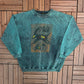 Genoa Bay Designs Abstract Graphic Crewneck | Size Large | Vintage 1990s Abstract Art Green Sweater |
