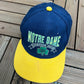 Notre Dame Fighting Irish Graphic Hat | Snap Back | Vintage 1990s College Sports Blue Cap |