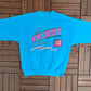 Exclusive I.O.U. Collection Graphic Crewneck | Size Medium | Vintage 1990s Promotional Blue Sweater |