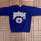 Washington, DC Graphic Crewneck | Size X-Large | Vintage 1980s Tourist Purple Sweater |