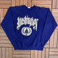 Washington, DC Graphic Crewneck | Size X-Large | Vintage 1980s Tourist Purple Sweater |
