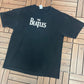 The Beatles Spell Out Graphic Tee | Size X-Large | Vintage 2000s Retro Rock Band Music Black T-Shirt |