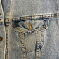 Levi Strauss & Co 77598-0291 Red Tab Denim Jacket | Size Large | Vintage 1990s Blue Jean Trucker Jacket | Made in USA |