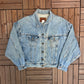 Levi Strauss & Co 77598-0291 Red Tab Denim Jacket | Size Large | Vintage 1990s Blue Jean Trucker Jacket | Made in USA |
