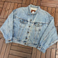 Levi Strauss & Co 77598-0291 Red Tab Denim Jacket | Size Large | Vintage 1990s Blue Jean Trucker Jacket | Made in USA |