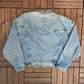 Levi Strauss & Co 77598-0291 Red Tab Denim Jacket | Size Large | Vintage 1990s Blue Jean Trucker Jacket | Made in USA |