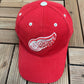 Detroit Red Wings Embroidered Graphic Hat | Snap Back | Vintage 1990s Puma NHL Hockey Red Cap |