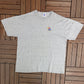 Kansas Jayhawks Small Embroidered Graphic Tee | Size XL | Vintage 1990s College Sports Grey T-Shirt | Made in USA |