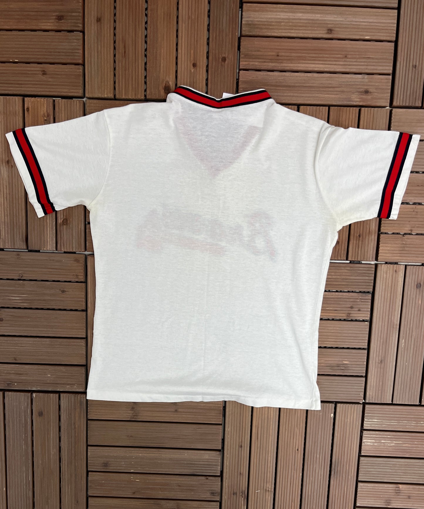 Atlanta Braves Graphic Tee | Size Large | Vintage 1990s MLB Baseball White T-Shirt | Made in USA |