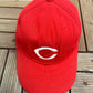 Cincinnati Reds Embroidered Graphic Hat | Size 7 3/8 | Vintage 1990s MLB Baseball Red Cap |