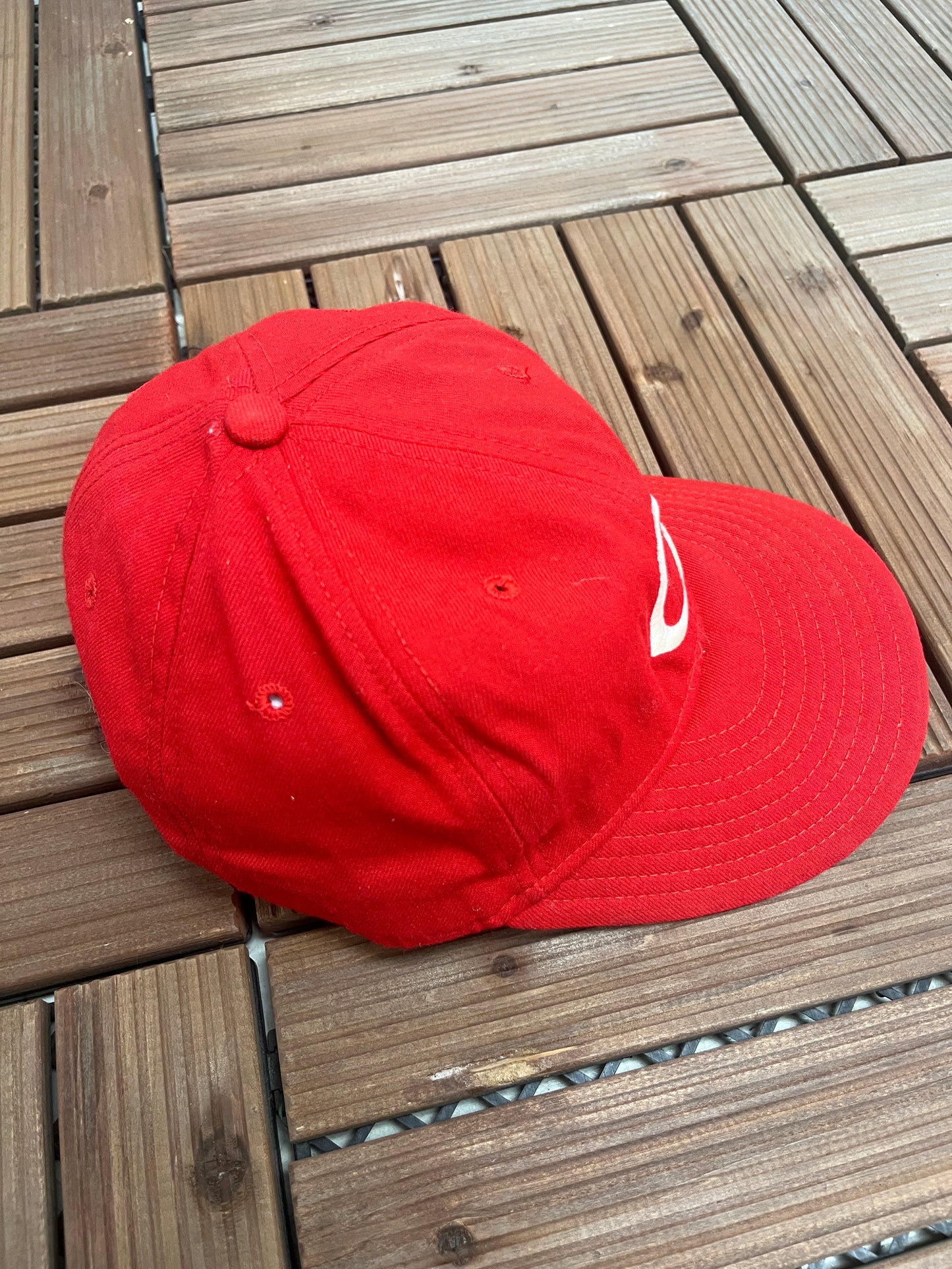 Cincinnati Reds Embroidered Graphic Hat | Size 7 3/8 | Vintage 1990s MLB Baseball Red Cap |