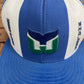 Hartford Whalers Embroidered Graphic Hat | Snap Back | Vintage 1990s NHL Hockey Blue Cap |