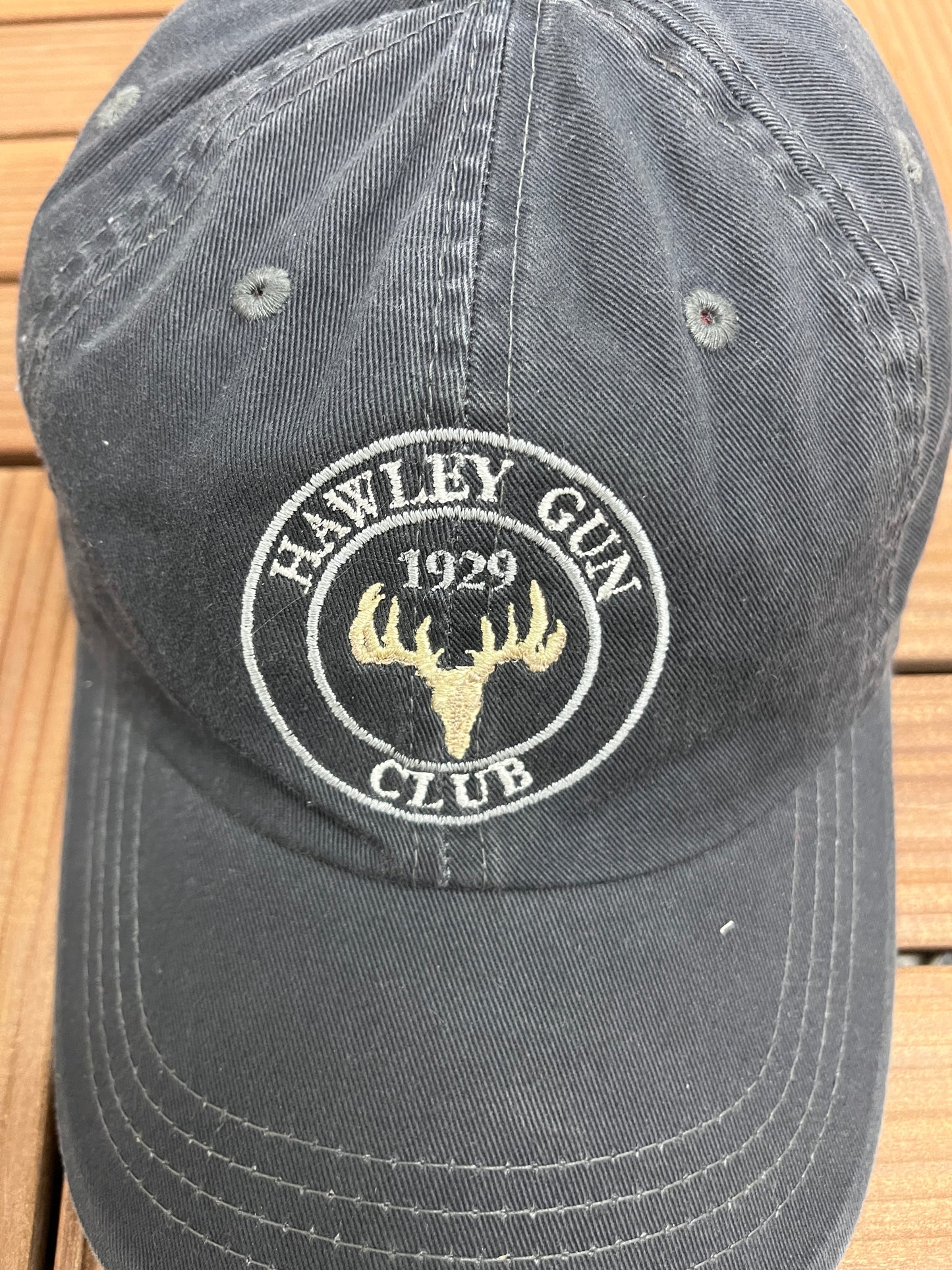 Hawley Gun Club Embroidered Graphic Hat | Adjustable With Strap Back | Vintage 2000s Promotional Blue Cap | Free Shipping to USA |