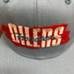 Houston Oilers Embroidered Graphic Hat | Snap Back | Vintage 1990s NFL Football Light Blue Cap |