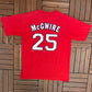 St. Louis Cardinals Mark McGwire Graphic Tee | Size X-Large | Vintage 1990s MLB Baseball Red T-Shirt |