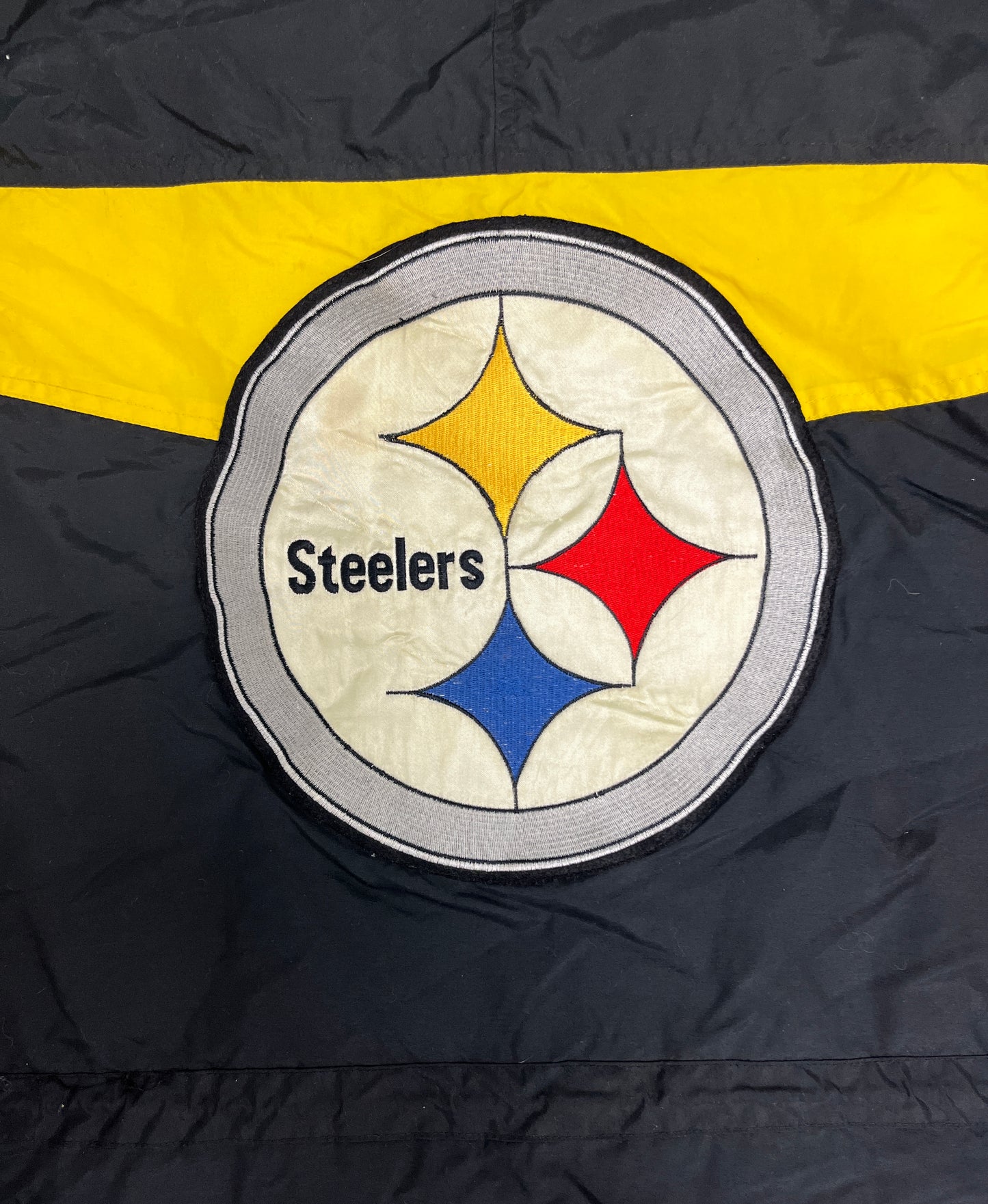 Pittsburgh Steelers Embroidered Graphic Jacket | Size XX-Large | Vintage 1990s NFL Football Puffer Jacket |