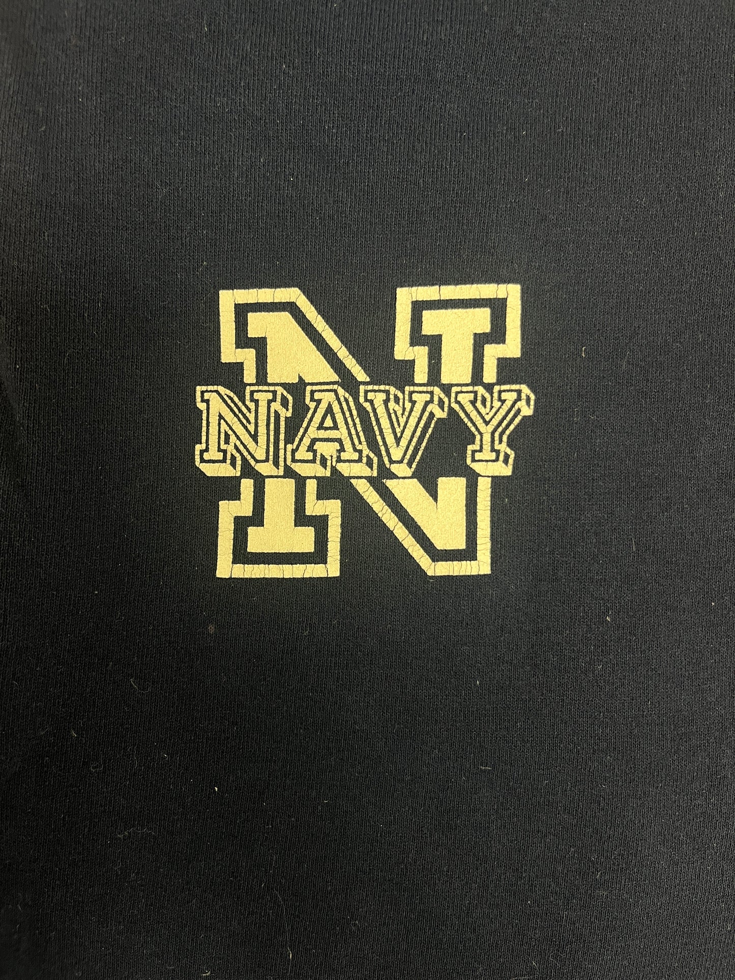 Navy Midshipmen Graphic Sweat Pants | Size Large | Vintage 1990s College Football Blue Sweat Pants |