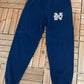 Navy Midshipmen Graphic Sweat Pants | Size Large | Vintage 1990s College Football Blue Sweat Pants |