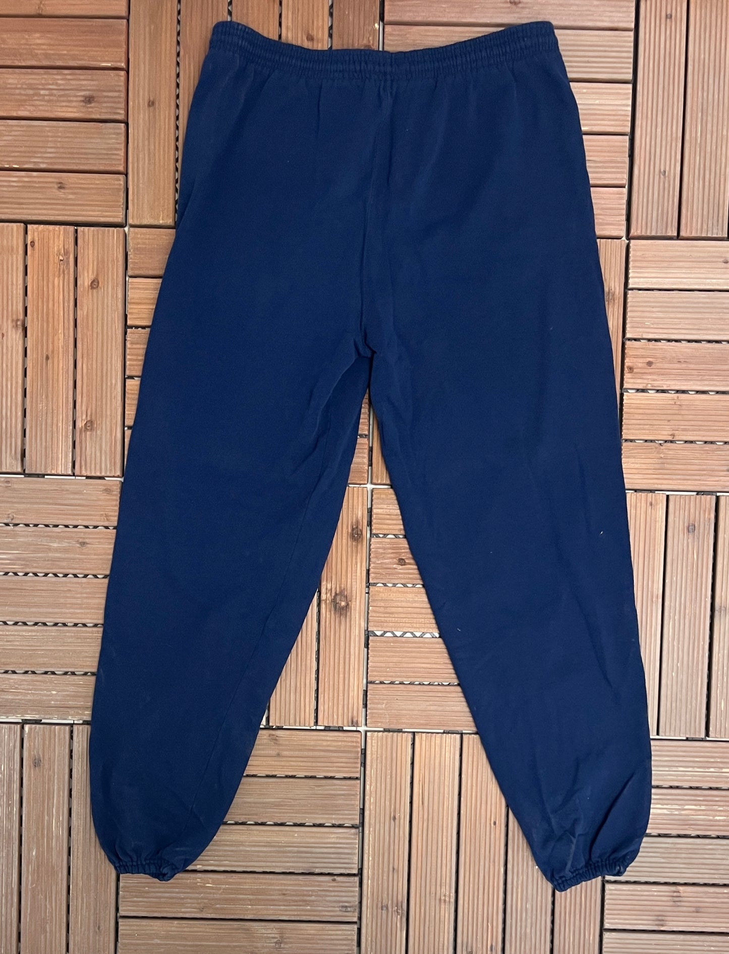 Navy Midshipmen Graphic Sweat Pants | Size Large | Vintage 1990s College Football Blue Sweat Pants |