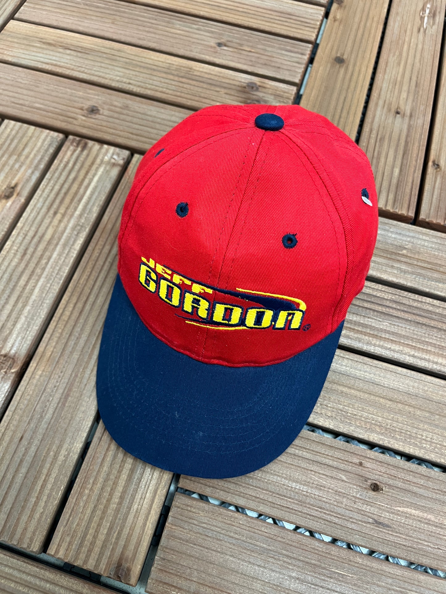 Jeff Gordon NASCAR Embroidered Graphic Hat | Youth Snap Back | Vintage 2000s Racing Red Cap | Free Shipping to America |