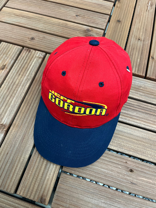 Jeff Gordon NASCAR Embroidered Graphic Hat | Youth Snap Back | Vintage 2000s Racing Red Cap | Free Shipping to America |