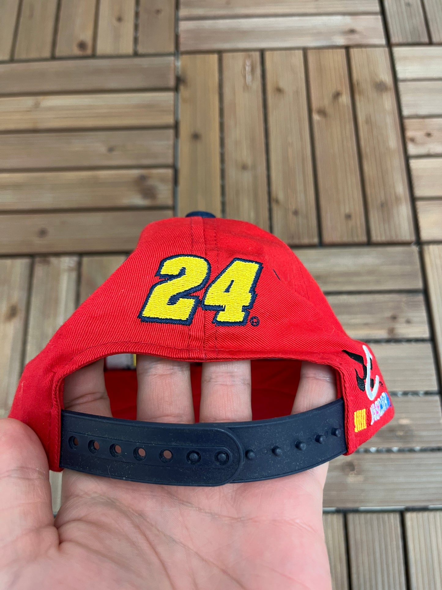 Jeff Gordon NASCAR Embroidered Graphic Hat | Youth Snap Back | Vintage 2000s Racing Red Cap | Free Shipping to America |