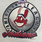 Cleveland Indians American League Graphic Tee | Size Medium | Vintage 1990s Single Stitch Grey T-Shirt | Made in USA | Free Shipping to USA|