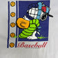 Snoopy Baseball Graphic Tee | Size Medium | Vintage 2000s Television Cartoon Grey T-Shirt | Free Shipping to USA |