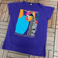 Woman Spirit Woman Soul Graphic Tee | One Size Fits All | Vintage 1990s Single Stitch Purple T-Shirt |