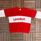 Link-Belt Cranes Graphic Crewneck | Size X-Large | Vintage 1990s Promotional Red Sweater |