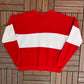 Link-Belt Cranes Graphic Crewneck | Size X-Large | Vintage 1990s Promotional Red Sweater |