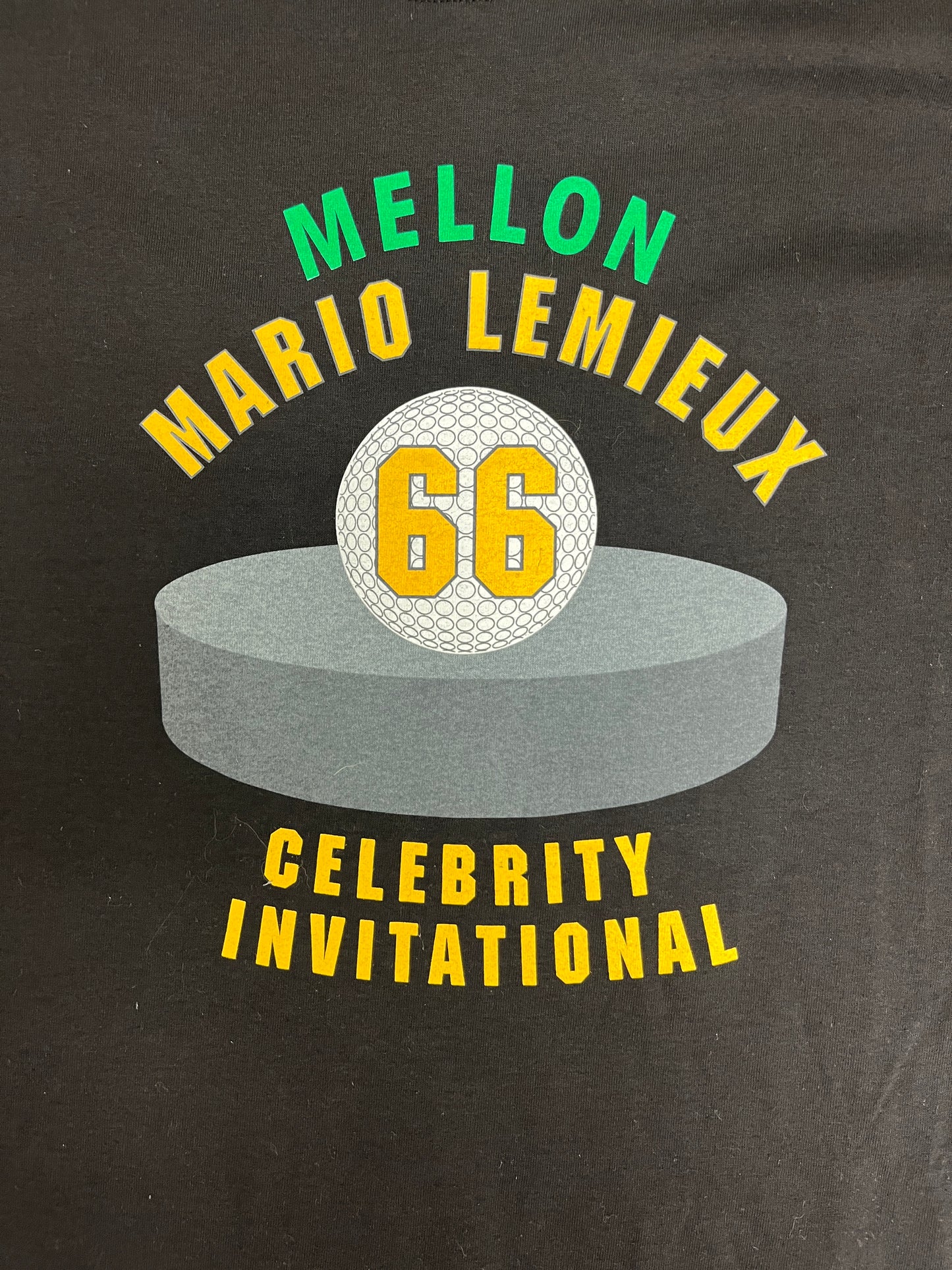 Mario Lemieux Celebrity Invitational Graphic Tee | Size Large | Vintage 1990s Nike Golf Black T-Shirt |