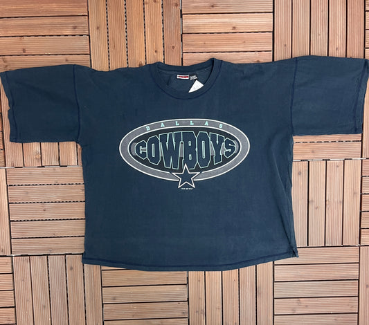 Dallas Cowboys Graphic Tee | Size XXX-Large | Vintage 1990s NFL Football Blue T-Shirt | Free Shipping to USA|