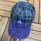 Mickey Mouse Embroidered Graphic Hat | Snap Back | Vintage 1990s Disney Promotional Plaid Cap |