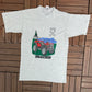 Mechanique Precision Traxter Graphic Tee | Size Medium | Vintage 1990s Made in Canada Grey T-Shirt |