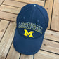 Michigan Wolverines Embroidered Graphic Hat | Snap Back | Vintage 1990s College Sports Blue Cap |