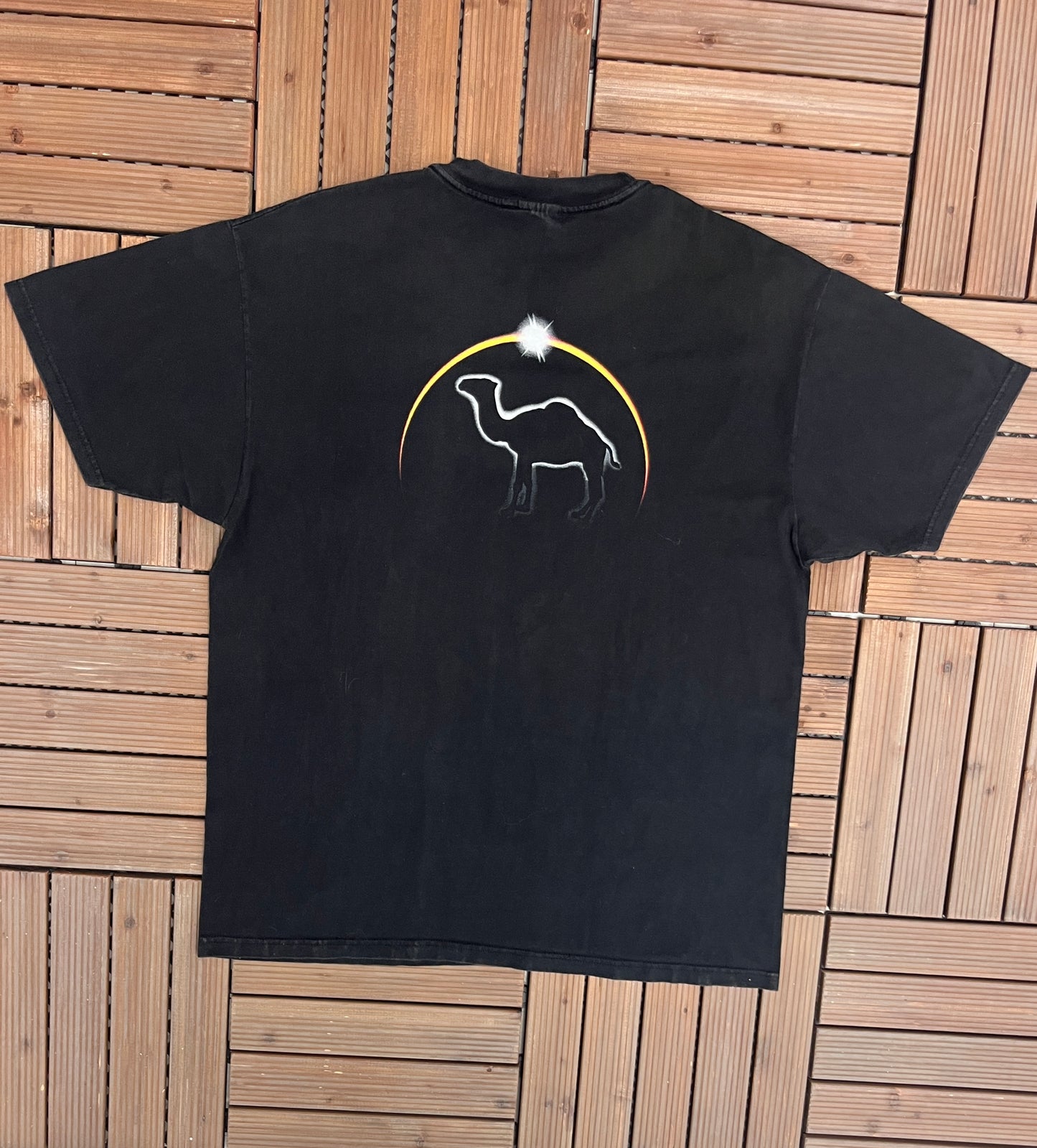 Camel Cigarettes Graphic Tee | Size X-Large | Vintage 1990s Cigarettes Promotional Black T-Shirt | Free Shipping to USA |