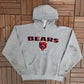 Chicago Bears Embroidered Graphic Hoodie | Size X-Large | Vintage 2000s NFL Football Grey Sweater |