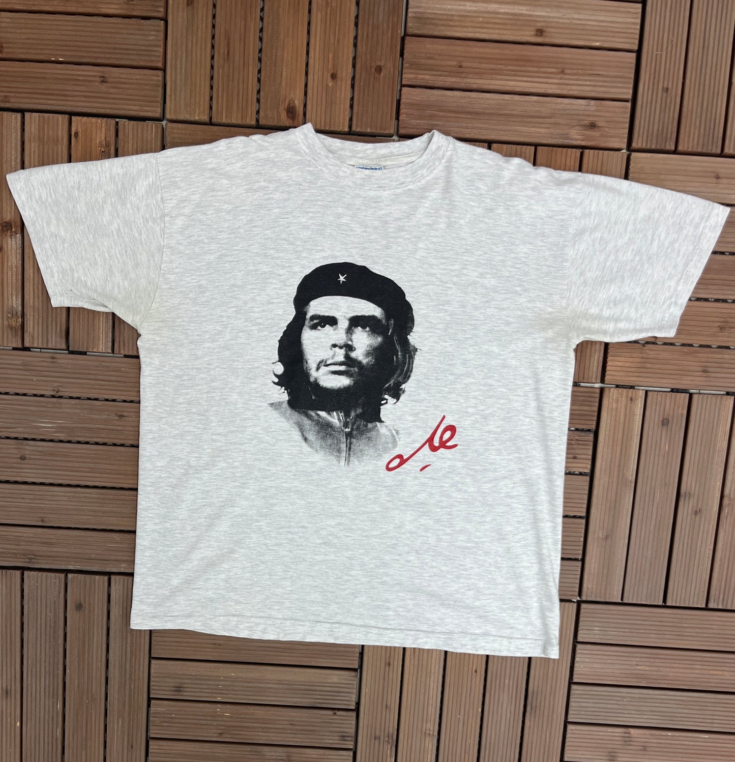 Che Guevara Graphic Tee | Size XX-Large | Vintage 1990s Promotional Rebellion Grey T-Shirt | Free Shipping to USA |