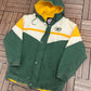 Green Bay Packers Embroidered Graphic Jacket | Size Medium | Vintage 1990s NFL Football Green Game Day Jacket |